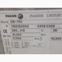 Электроплита б/у, плита электрическая б/у профессиональная Fagor CE-741, 4 конфорки