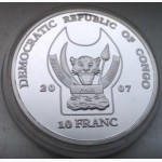 Монета 20 франков Жираф конго