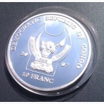 Монета 20 франков Жираф конго