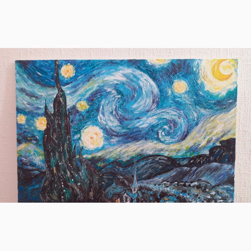 Картина Ван Гога Звездная ночь.Копия. 30×20