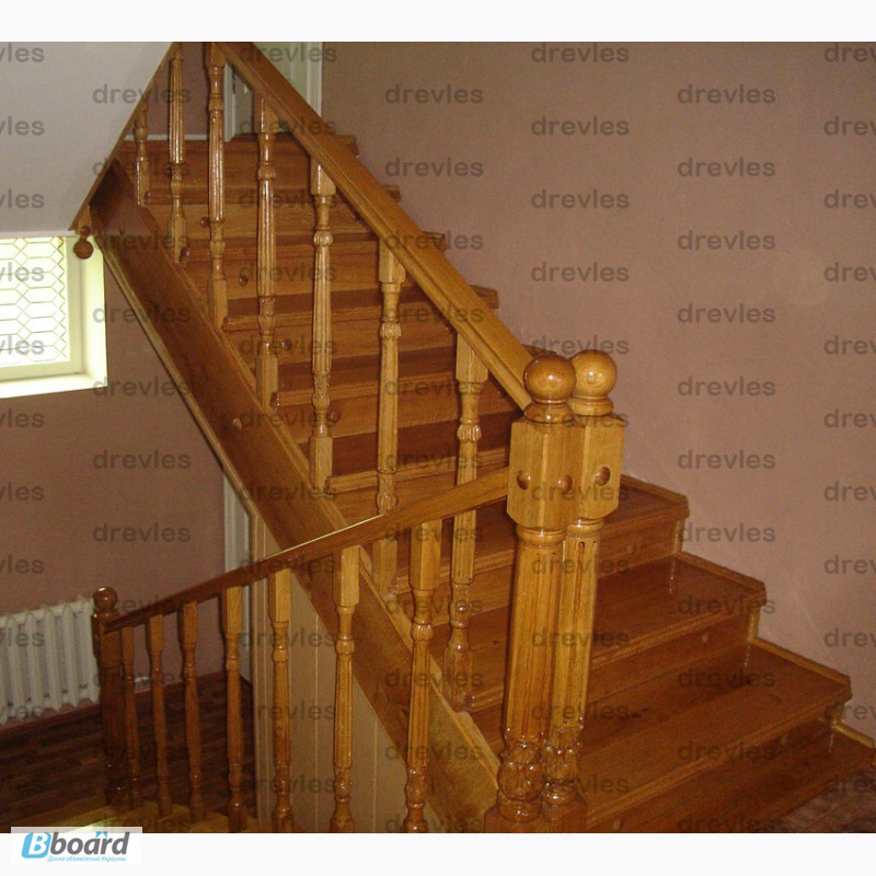 Фото 5. Лестницы деревянные, отделка бетонных лестниц деревом