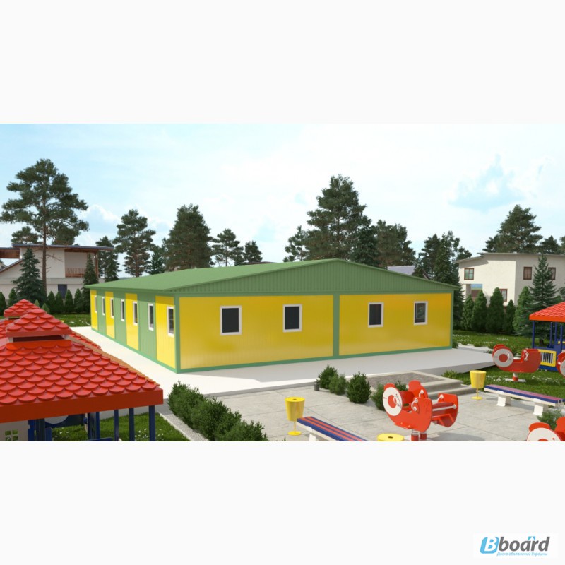 Фото 2. Модульные школы, детские сады, школьные и дошкольные учреждения