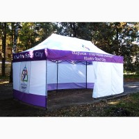 Раздвижные шатры для торговли и выставок, нанесение логотипа и рекламы