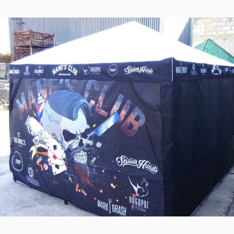 Фото 8. Раздвижные шатры для торговли и выставок, нанесение логотипа и рекламы