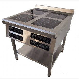 Индукционная плита 4х-конфорочная Tehma 4х3, 5 кВт для столовой и ресторана