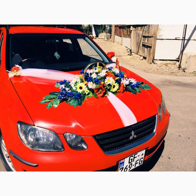 Свадебные украшения на машину в украинском стиле