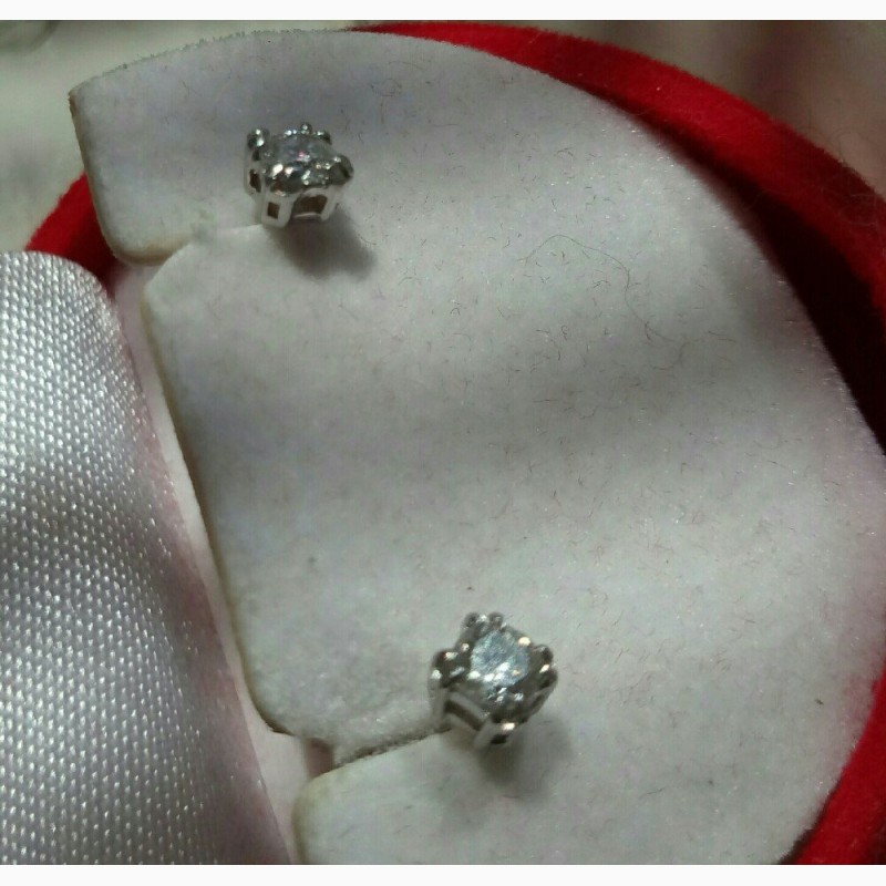 Фото 7. Серьги пусеты с бриллиантами 0.22 карата