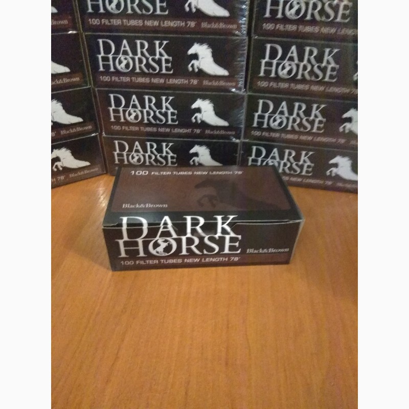 Фото 3. Сигаретные гильзы Dark Horse Black Brown (черно-коричневый фильтр)