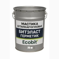 Мастика бутилкаучуковая ведро 25, 0 кг БИТЭЛАСТ - ГЕРМЕТИК Ecobit ДСТУ Б В.2.7-108-2001