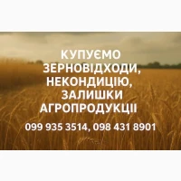Закуповуємо некондиційне зерно та побічну агропродукцію