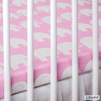 Лучшее постельное белье для новорожденных, Слоники розовые