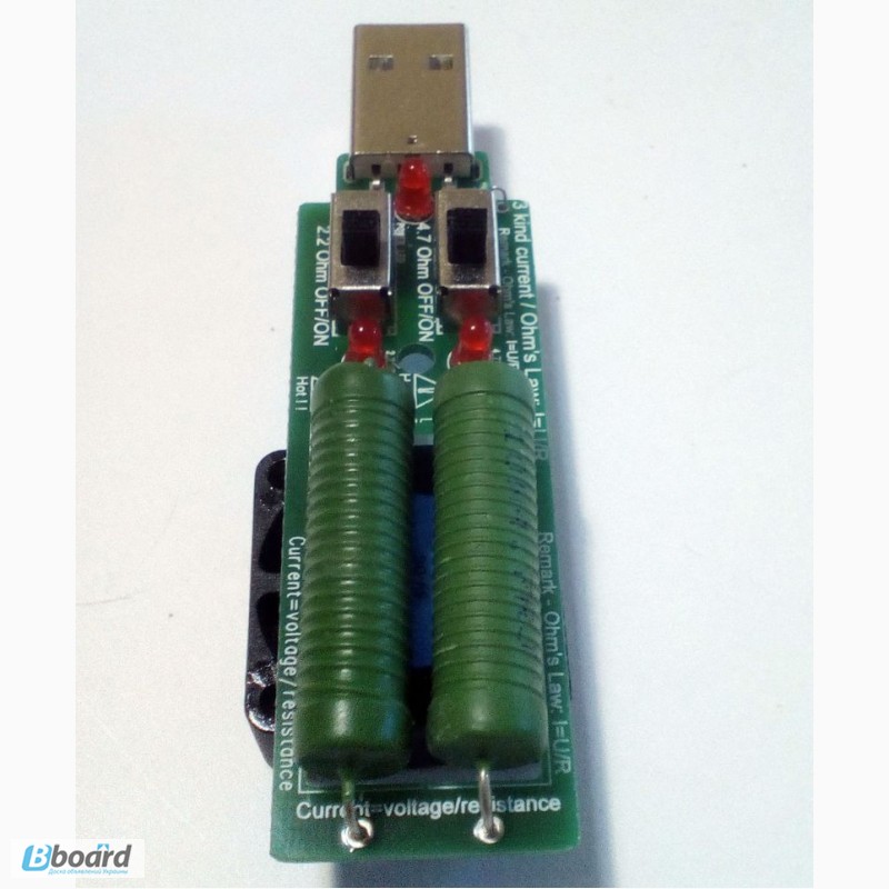 Фото 5. USB нагрузка с вентилятором на 1А 2А 3А, нагрузочный резистор, тестер емкости