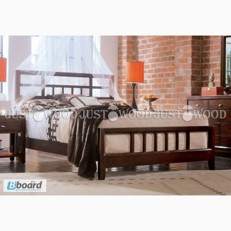 Двуспальная кровать Венеция из натурального дерева
