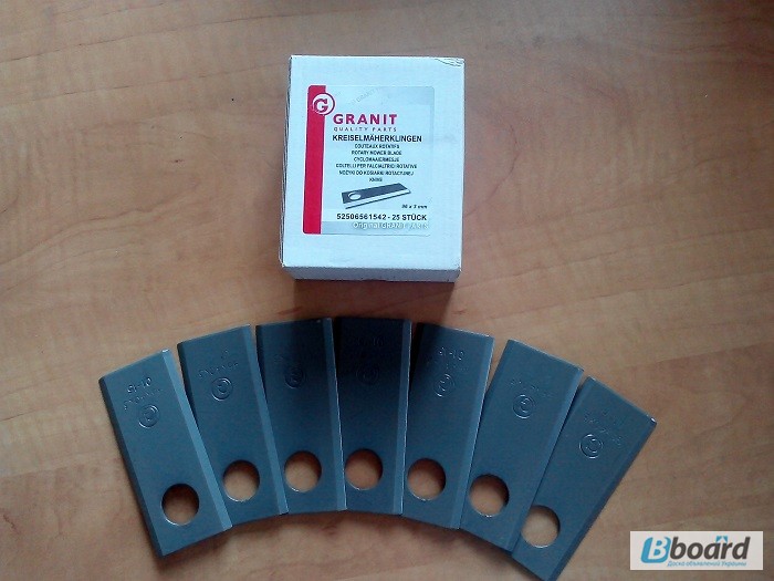 Фото 5. Ножи Granit (Польша) к косилкам роторным фирмы Wirax