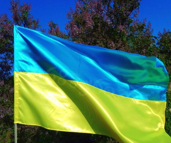 Фото 2. Флаг Украины, Прапор України 140х90 см атлас