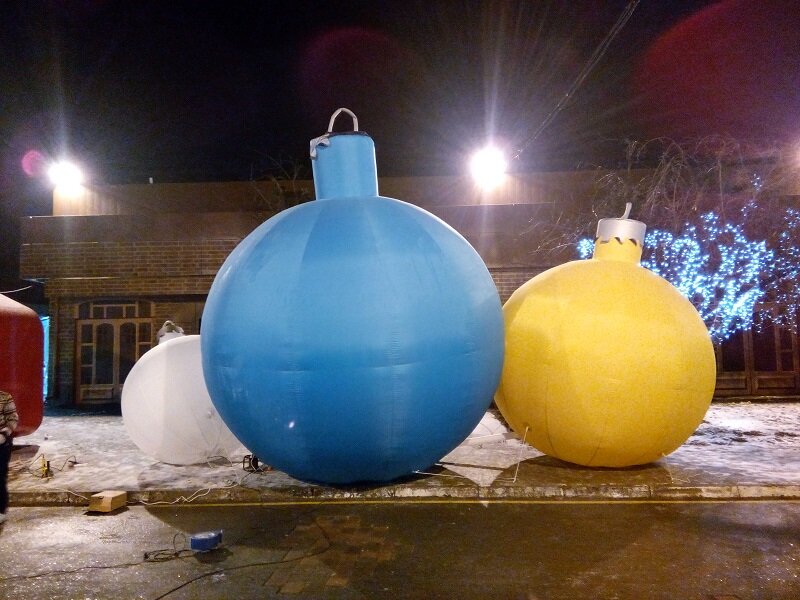 Фото 2. Надувной Новогодний декор Надувной шар