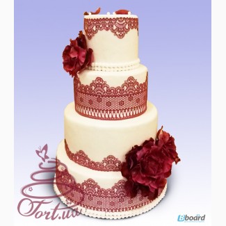 Модный свадебный торт на заказ в Киеве Инфанта