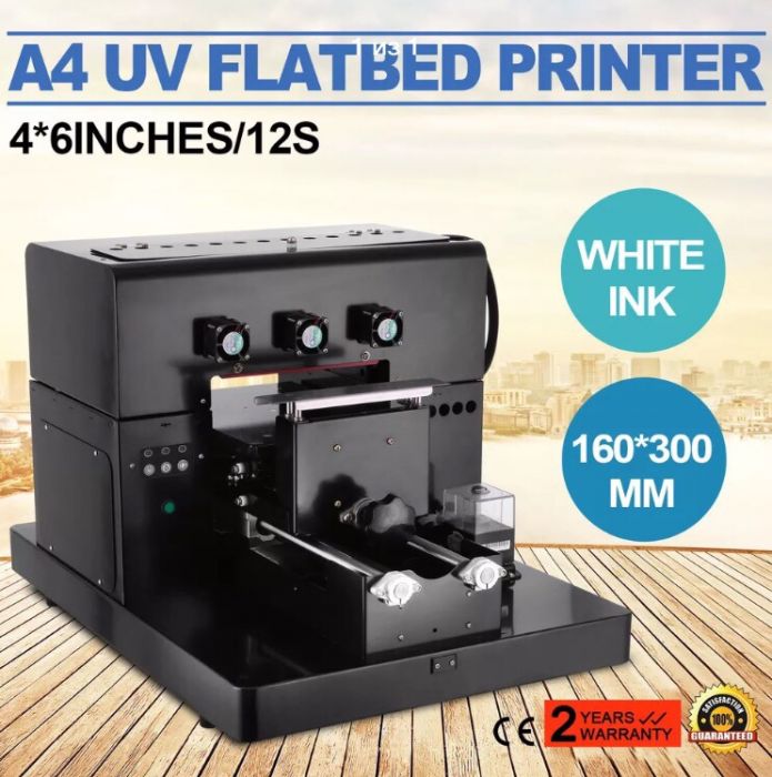 Фото 3. УФ UV принтер прямая печать формата А4 струйная. Печать по ткани