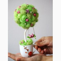 Декоративное деревце-топиарий для декора, для подарка
