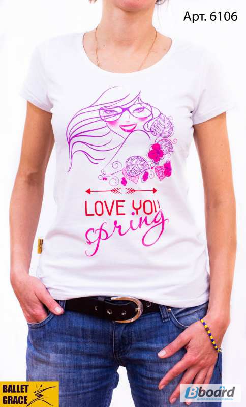 Фото 2. Женская футболка с принтом оптом. Без предоплат. ТМ BALLET GRACE