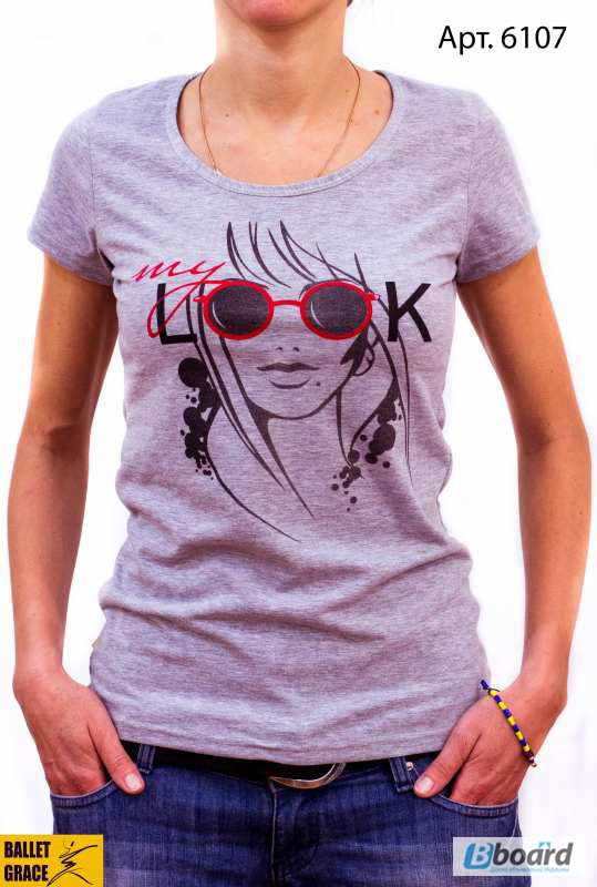 Фото 3. Женская футболка с принтом оптом. Без предоплат. ТМ BALLET GRACE