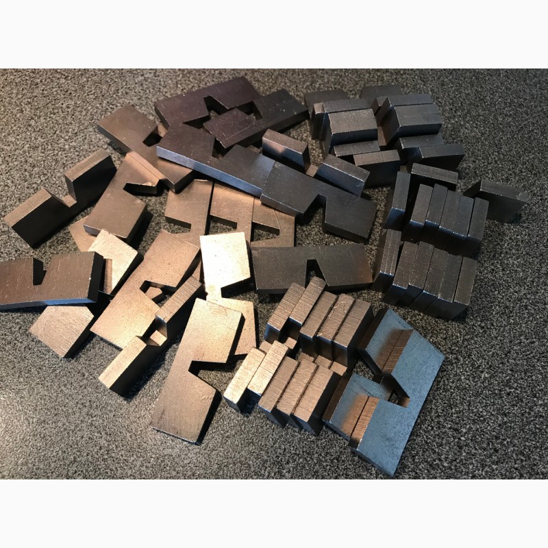 Фото 2. Алмазные сегменты для дисков по железобетону Ø 800 мм для стенорезных машин