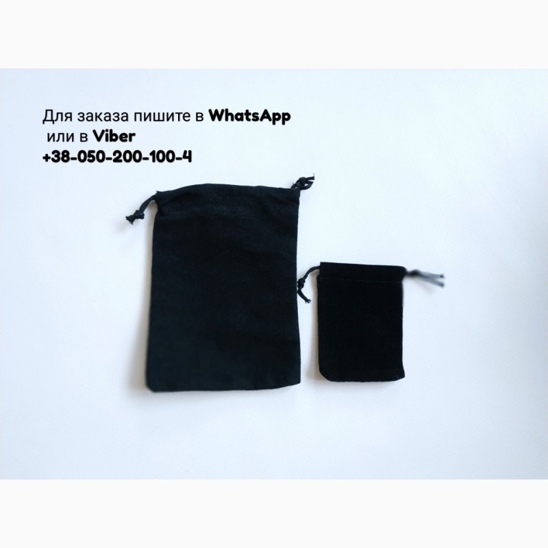 Фото 4. Черный бархатный мешочек 5*7 см. вельветовый квадратный круглый упаковка для украшений