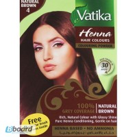 Краска для волос на основе хны Vatika Natural Brown (Коричневая) Дабур