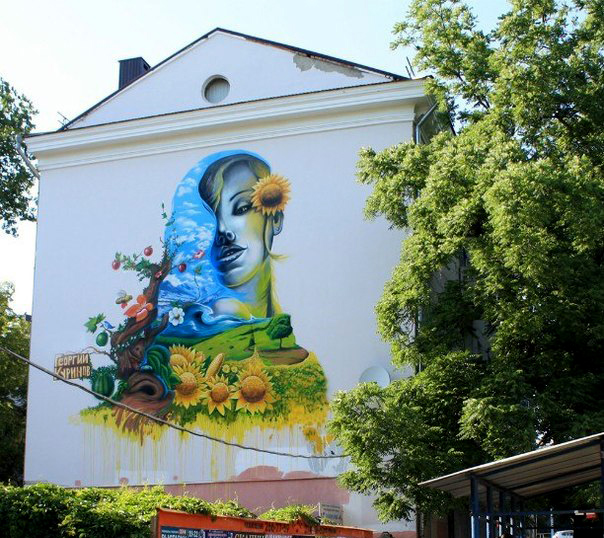 Фото 5. Роспись фасада, Мурал-арт, Рисунок на здании, Художественное оформление зданий
