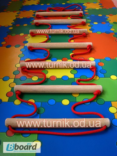Фото 3. Кольца детские гимнастические, канат, веревочная лестница