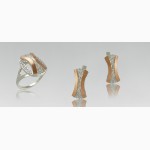 Ювелирные изделия из серебра с золотыми пластинами опт
