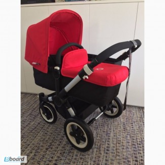 Bugaboo Donkey Twin Silver Red